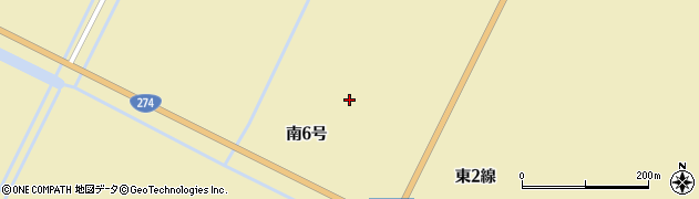 北海道長沼町（夕張郡）東（２線南）周辺の地図