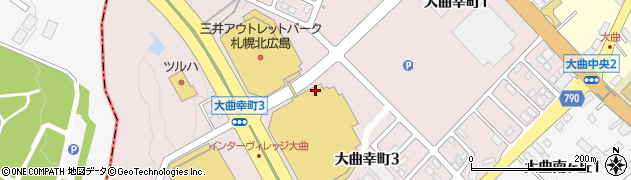 北海道北広島市大曲幸町周辺の地図