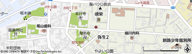 弥生宮本通周辺の地図