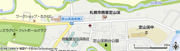 北海道札幌市南区定山渓温泉西周辺の地図
