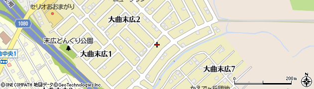 北海道北広島市大曲末広周辺の地図