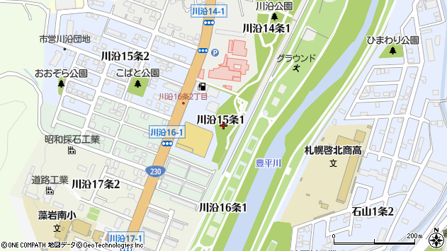 〒005-0815 北海道札幌市南区川沿十五条の地図