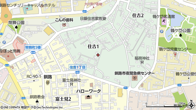 〒085-0831 北海道釧路市住吉の地図