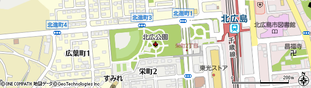 北広公園周辺の地図