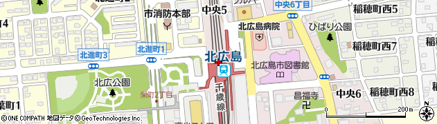 北海道北広島市周辺の地図