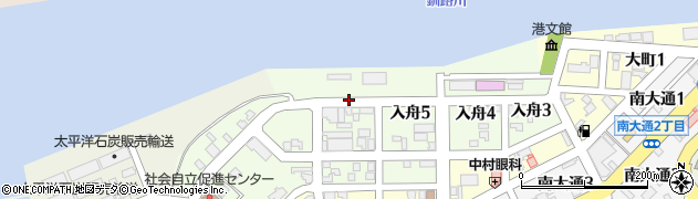 北海道釧路市入舟周辺の地図