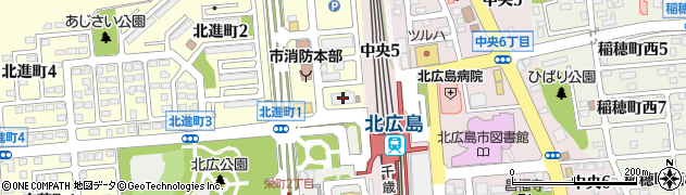 札幌東公共職業安定所ジョブガイド北広島・地域職業相談室周辺の地図