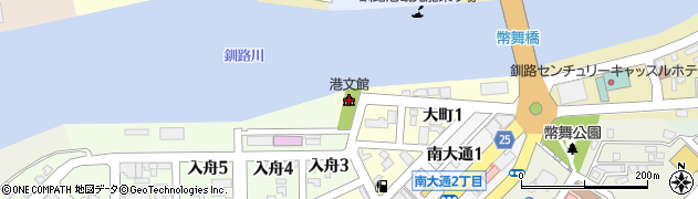 港文館周辺の地図