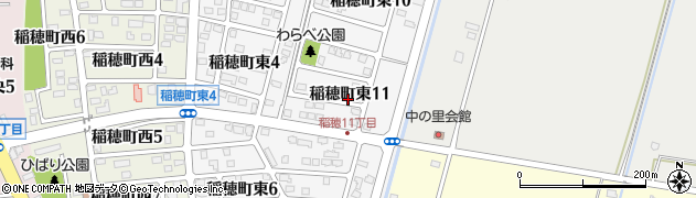 北海道北広島市稲穂町東11丁目周辺の地図