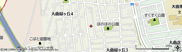 北海道北広島市大曲緑ヶ丘周辺の地図