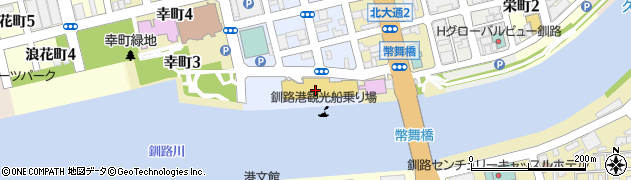 釧路フィッシャーマンズワーフ１Ｆ　水野商店周辺の地図