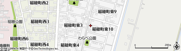 北海道北広島市稲穂町東周辺の地図
