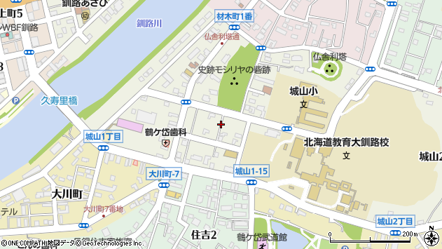 〒085-0826 北海道釧路市城山の地図