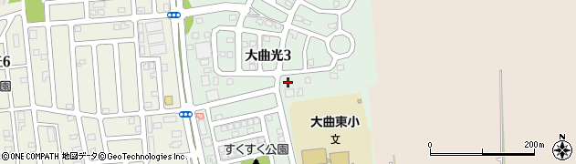 北海道北広島市大曲光周辺の地図