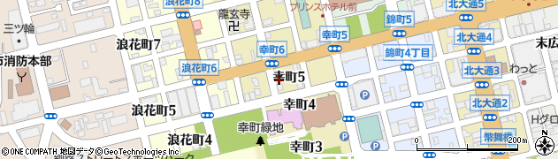 北海道釧路市幸町5丁目周辺の地図
