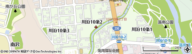 北海道札幌市南区川沿１０条2丁目周辺の地図
