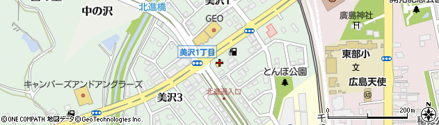 セブンイレブン北広島美沢店周辺の地図