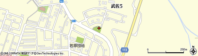 武佐7号公園周辺の地図