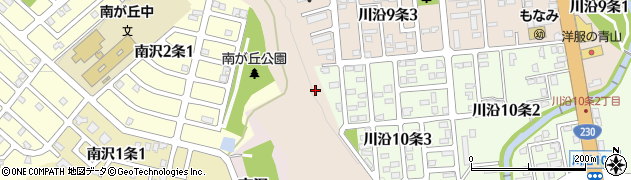 北海道札幌市南区川沿町周辺の地図