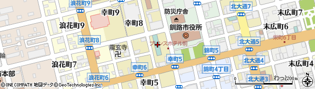 釧路プリンスホテル周辺の地図