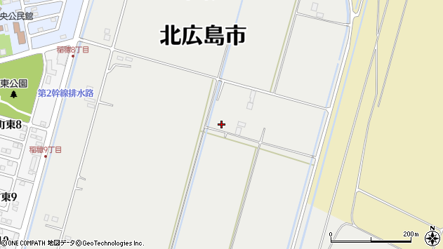 〒061-1152 北海道北広島市中の沢（５５７〜７３６番地）の地図