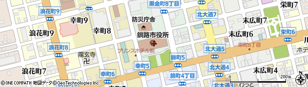 釧路市役所周辺の地図