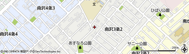 北海道札幌市南区南沢３条周辺の地図