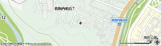 北海道札幌市南区真駒内柏丘周辺の地図