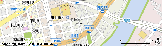 北海道釧路市旭町周辺の地図
