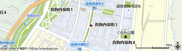 北海道札幌市南区真駒内泉町周辺の地図