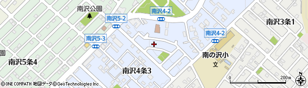 北海道札幌市南区南沢４条周辺の地図