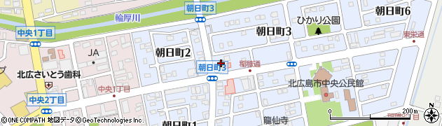 セブンイレブン北広島朝日町店周辺の地図