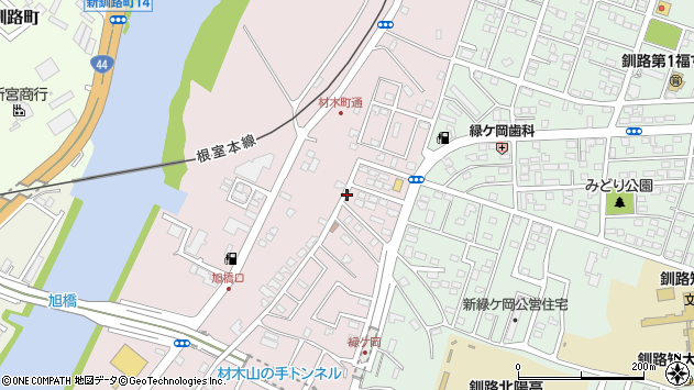 〒085-0815 北海道釧路市材木町の地図