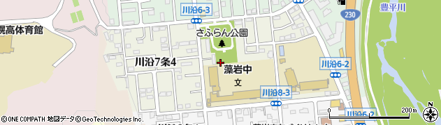北海道札幌市南区川沿７条周辺の地図