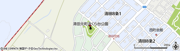 清田元町さくら台公園周辺の地図