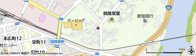 北海道釧路市新釧路町周辺の地図