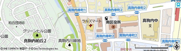 ぴよちゃんクリーニングエースランドリーグループ　エース真駒内店周辺の地図