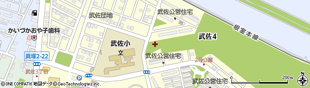 武佐1号公園周辺の地図