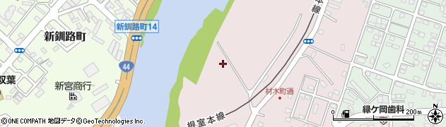 北海道釧路市材木町16周辺の地図