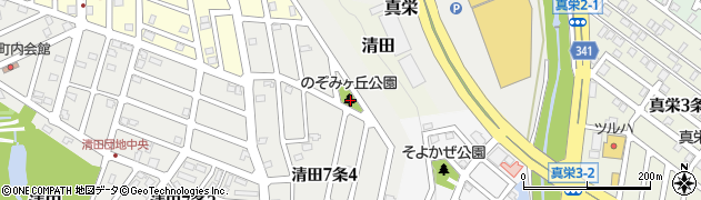 清田のぞみヶ丘公園周辺の地図