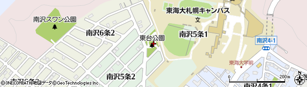 南沢東台公園周辺の地図