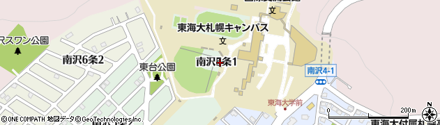 北海道札幌市南区南沢５条1丁目周辺の地図