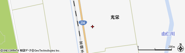 北海道由仁町（夕張郡）光栄周辺の地図