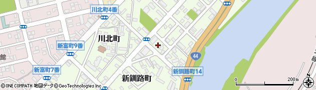 北海道釧路市新釧路町7周辺の地図