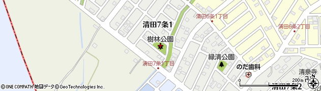 清田樹林公園周辺の地図