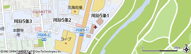 北海道札幌市南区川沿５条周辺の地図