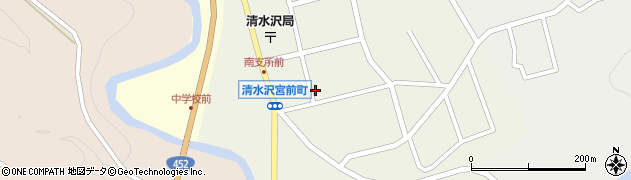 北海道夕張市清水沢宮前町周辺の地図