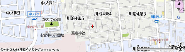 北海道札幌市南区川沿４条4丁目8周辺の地図