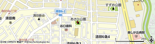 清田あさひ公園周辺の地図