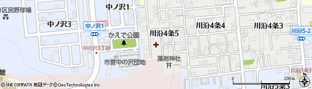 北海道札幌市南区川沿４条5丁目7周辺の地図